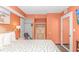 Bedroom with a queen bed and built-in shelving at 7100 N Ocean Blvd. # 218, Myrtle Beach, SC 29572