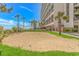 Beachfront volleyball court with sand and net at 7100 N Ocean Blvd. # 218, Myrtle Beach, SC 29572