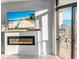 Living room with fireplace and balcony access at 5308 N Ocean Blvd. # 1115, Myrtle Beach, SC 29577