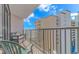 Private balcony with ocean view and seating for relaxation at 5308 N Ocean Blvd. # 1115, Myrtle Beach, SC 29577