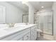 Double vanity bathroom with a large shower at 3519 Cornflower Way, Conway, SC 29526