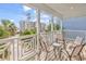 Private deck with seating area and ocean views at 912-B S Ocean Blvd., Surfside Beach, SC 29575