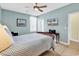 Serene bedroom with a double bed and a mounted TV at 912-B S Ocean Blvd., Surfside Beach, SC 29575