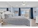 Primary bedroom with king-size bed, balcony access and ocean view at 912-B S Ocean Blvd., Surfside Beach, SC 29575