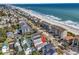 Aerial view of beach home and surrounding area at 912-B S Ocean Blvd., Surfside Beach, SC 29575