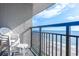 Relaxing balcony with ocean view and seating for two at 1501 S Ocean Blvd. # 1038, Myrtle Beach, SC 29577