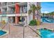 Resort-style pool area with hot tubs and snack bar at 1501 S Ocean Blvd. # 1038, Myrtle Beach, SC 29577