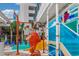 Interactive water play area with animal statues at 1501 S Ocean Blvd. # 1038, Myrtle Beach, SC 29577