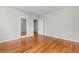 Bright bedroom with hardwood floors and ample closet space at 432 N Smith Rd., Mullins, SC 29574