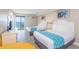 Condo bedroom with two beds and ocean view at 1207 S Ocean Blvd. # 20703, Myrtle Beach, SC 29577