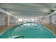 Indoor kidney shaped pool with windows at 1207 S Ocean Blvd. # 20703, Myrtle Beach, SC 29577