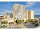 Oceanfront high-rise building with parking and surrounding landscape at 1207 S Ocean Blvd. # 20703, Myrtle Beach, SC 29577