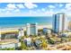 Aerial of oceanfront hotel and beach at 2301 N Ocean Blvd. # 531, Myrtle Beach, SC 29577