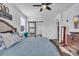 Bright and airy main bedroom with a sliding barn door at 2000 Musgrove Mill Way, Myrtle Beach, SC 29579