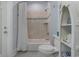 Bathroom with bathtub, shower, and tiled walls at 4402 Boxwood St., Myrtle Beach, SC 29577