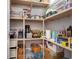 Well-organized pantry with ample shelving for storage at 4402 Boxwood St., Myrtle Beach, SC 29577