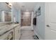 Clean bathroom with granite countertop and tiled shower/tub at 4402 Boxwood St., Myrtle Beach, SC 29577