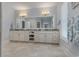 Primary bathroom with large vanity, granite countertops, and tiled floor at 4402 Boxwood St., Myrtle Beach, SC 29577