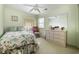 Charming bedroom with floral bedding and dresser at 206 56Th Ave. N, North Myrtle Beach, SC 29582