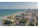 Aerial view of Myrtle Beach's vibrant beachfront at 2925 Carriage Row Ln. # 134, Myrtle Beach, SC 29577