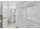 Clean bathroom with updated vanity and toilet, plus additional storage at 2925 Carriage Row Ln. # 134, Myrtle Beach, SC 29577