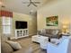 Spacious living room with comfortable seating and large TV at 101 Georges Bay Rd., Surfside Beach, SC 29575