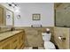 Bathroom with double vanity, toilet and shower at 153 Garden Ave., Georgetown, SC 29440