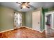 Hardwood floor bedroom with a closet and view to another room at 504 Birch St., Georgetown, SC 29440