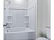 Clean bathroom with a bathtub and shower at 680 Blackthorne Circle Nw, Calabash, NC 28467
