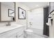 Simple bathroom with bathtub, toilet and vanity at 2740 Rowyn St., Longs, SC 29568