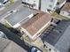 Aerial view showcasing a multi-unit property's layout and surroundings at 6001 South Kings Hwy., Myrtle Beach, SC 29575