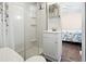 Clean bathroom with a stand-up shower at 6001 South Kings Hwy., Myrtle Beach, SC 29575