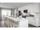 Modern kitchen with white cabinetry, stainless steel appliances, and a large kitchen island at 2748 Rowyn St., Longs, SC 29568