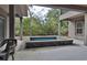 Private patio with built-in stone water feature at 1065 Wigeon Dr., Conway, SC 29526