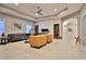 Modern living room featuring a fireplace and comfortable seating at 1065 Wigeon Dr., Conway, SC 29526