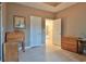 Spacious home office with wood desk and built in shelving at 1065 Wigeon Dr., Conway, SC 29526