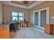 Home office with built-in desk and access to exterior at 1065 Wigeon Dr., Conway, SC 29526
