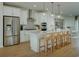 Modern kitchen with stainless steel appliances and white cabinets at 8483 Duke Pl. # 36, Myrtle Beach, SC 29572