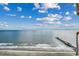 Ocean view from balcony featuring pier and beach at 8500 Margate Circle # 2704, Myrtle Beach, SC 29572