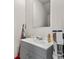 Small bathroom with vanity, mirror and storage at 1099 Saltgrass Way, Myrtle Beach, SC 29588