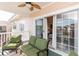 Balcony with seating and access to living room at 4878 Dahlia Ct. # 24-304, Myrtle Beach, SC 29577