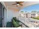 Private balcony with seating and community view at 4878 Dahlia Ct. # 24-304, Myrtle Beach, SC 29577