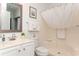 Clean bathroom with shower/tub combo, toilet and vanity at 4878 Dahlia Ct. # 24-304, Myrtle Beach, SC 29577