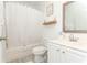 Clean bathroom with shower/tub combo, toilet and vanity with sink at 4878 Dahlia Ct. # 24-304, Myrtle Beach, SC 29577