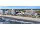 Aerial view of oceanfront high rise building and beach at 2311 S Ocean Blvd. # 139, Myrtle Beach, SC 29577