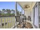 Private balcony with seating, overlooking a golf course at 612 River Oaks Dr. # 55D, Myrtle Beach, SC 29579