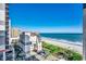 Aerial view of the beach and oceanfront property at 7100 Ocean Blvd. N # 825, Myrtle Beach, SC 29572