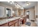 Double vanity bathroom with granite countertops at 713 Shell Point Ct., Longs, SC 29568