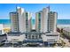 Aerial view of the majestic Myrtle Beach Resort at 300 N Ocean Blvd. # 128, North Myrtle Beach, SC 29582