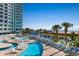 Resort-style pool area with ocean view at 300 N Ocean Blvd. # 128, North Myrtle Beach, SC 29582